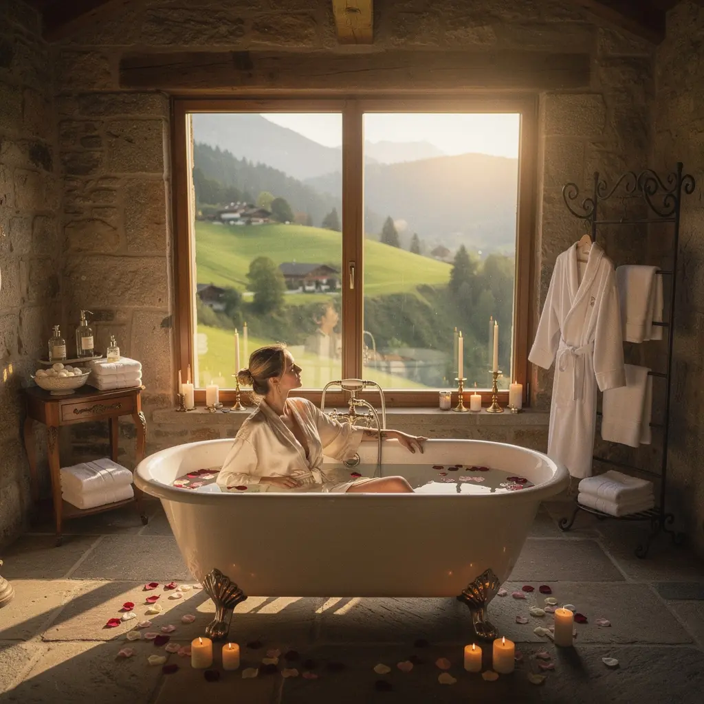 Schlafzimmer in der Festung, das Komfort und Stil mit historischen Akzenten verbindet.